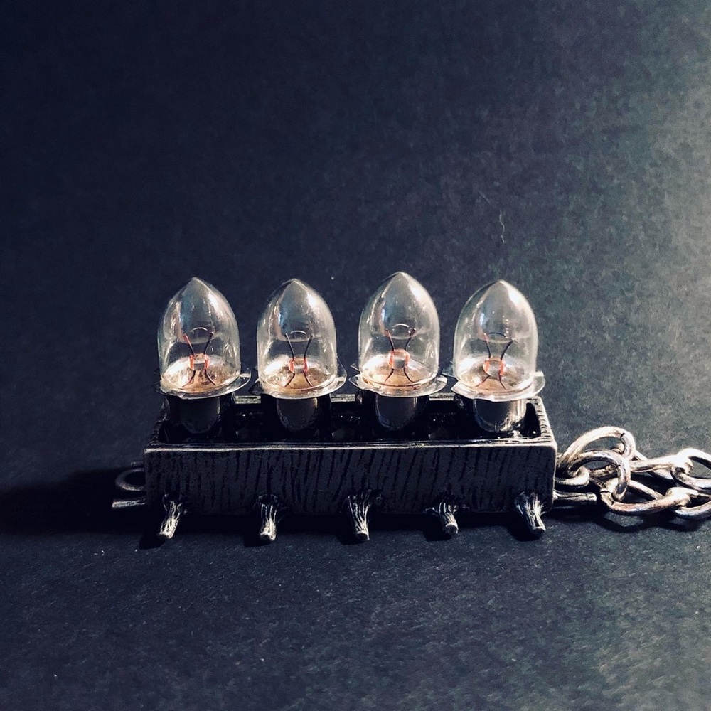 Old fashion street light long chain necklace.